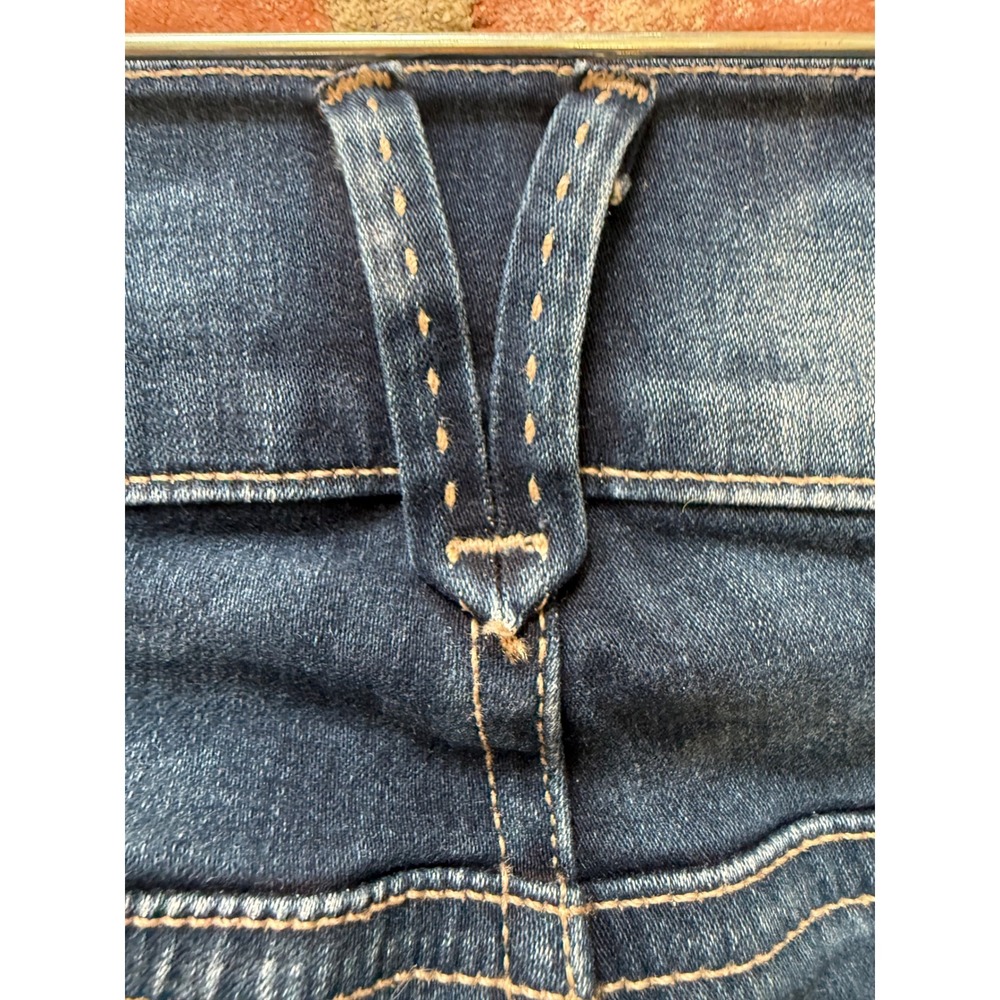 Goldsign Sissi Flare Jeans Medium Wash Double Button Wide Leg Denim Made in USA - Picture 9 of 13